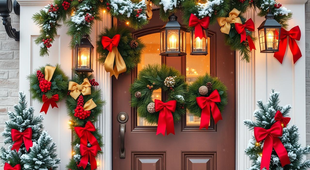 Como Decorar a Porta de Entrada para o Natal com Pouco Dinheiro