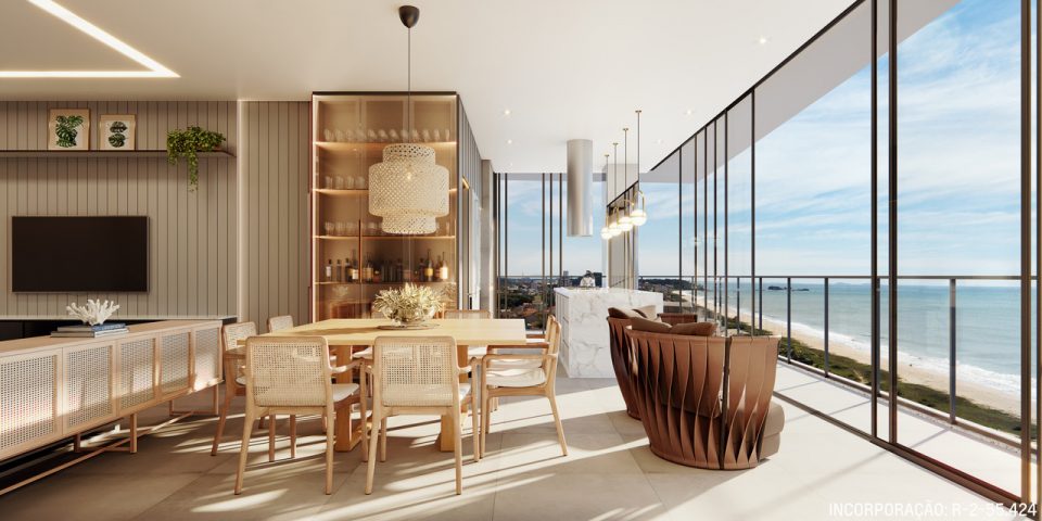 decoração praiana apartamento com elementos náuticos
