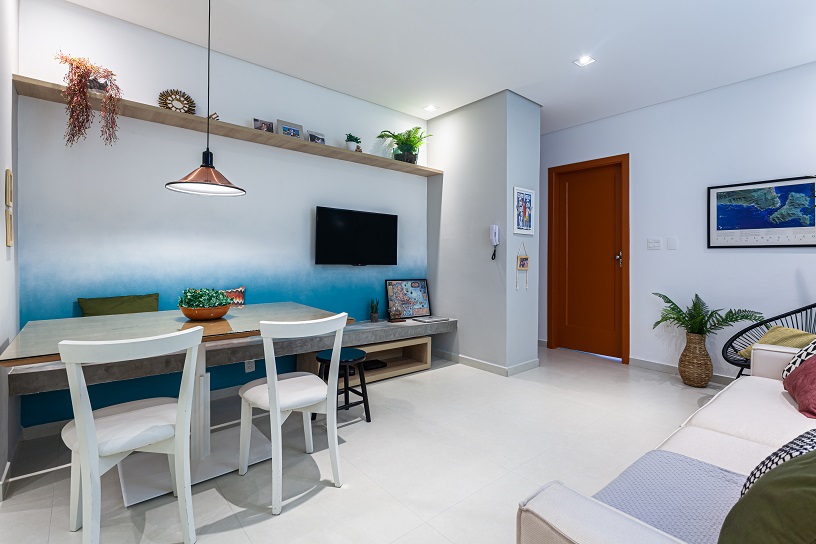decoração praiana apartamento com resistência à maresia