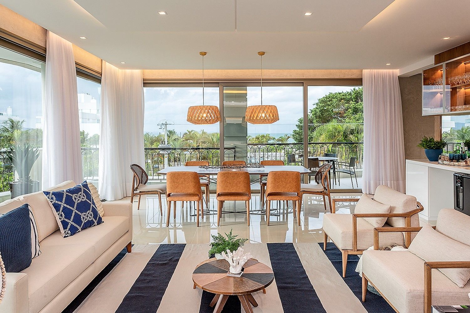 decoração apartamento com varanda praiana