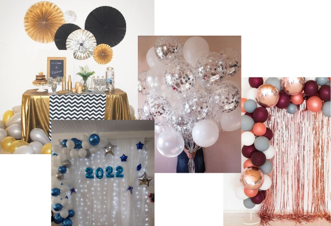 decoração prata simples vs decoração dourada simples