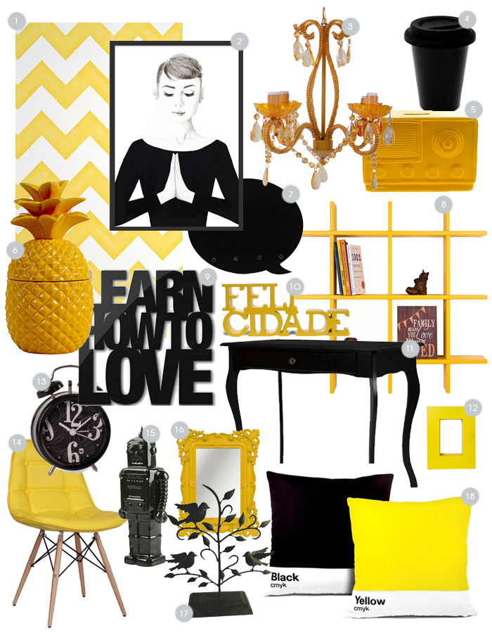 erros comuns ao decorar com preto e amarelo