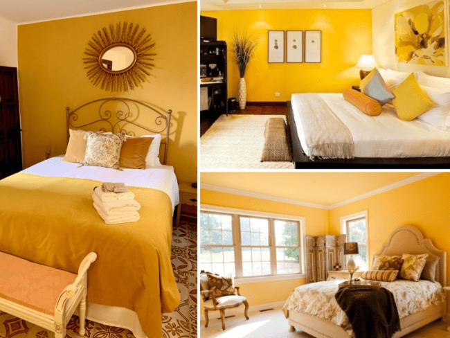 decoração preto e amarelo versus cinza e amarelo