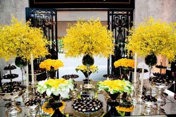 decoração preto e amarelo versus cinza e amarelo