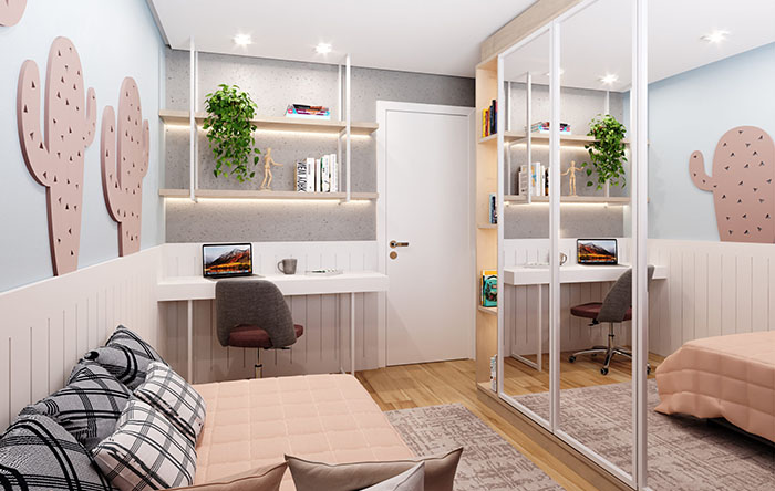 piso laminado ou madeira maciça quarto branco