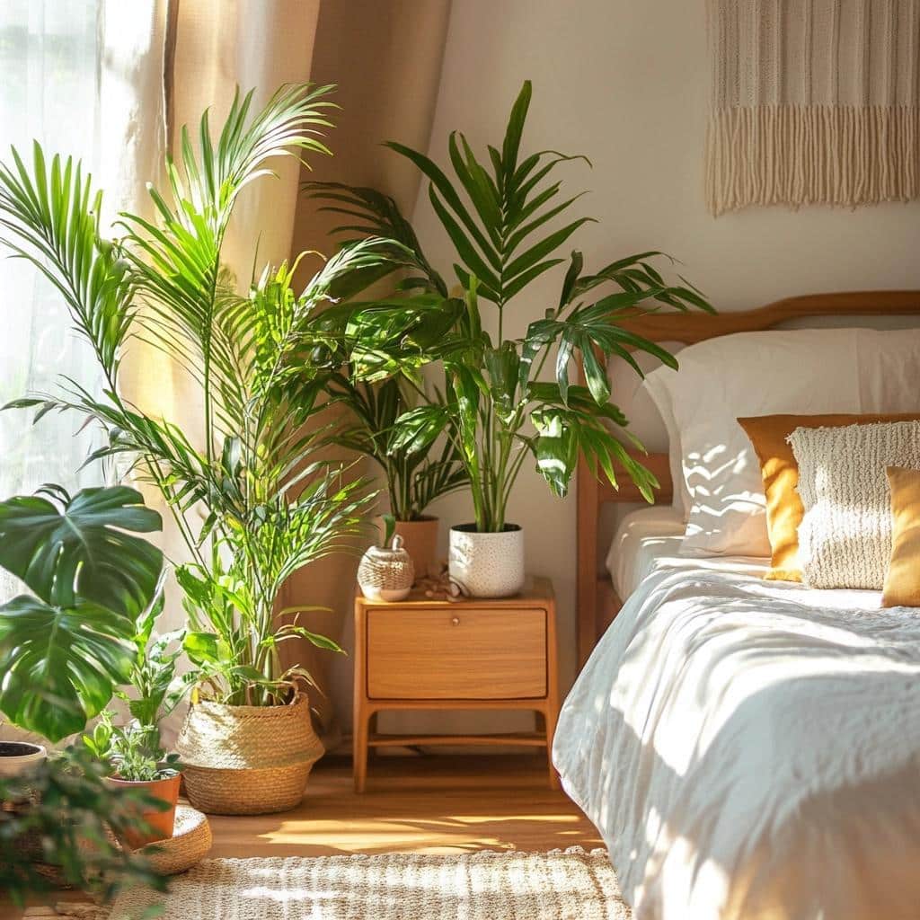 decoração quarto com plantas