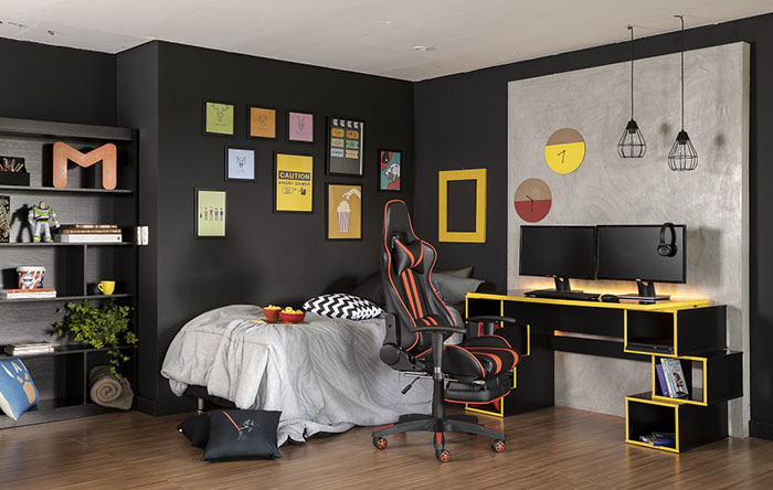 decoração quarto gamer