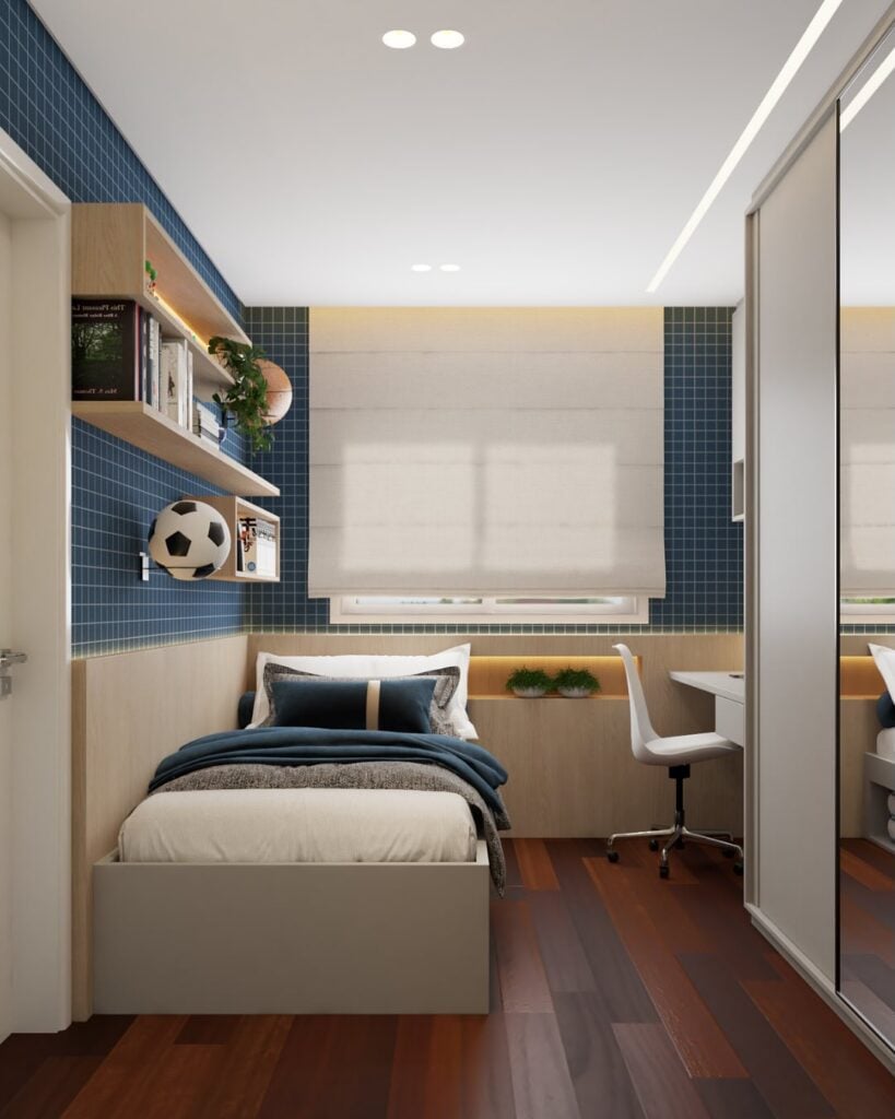 ideias de decoração quarto homem solteiro pequeno