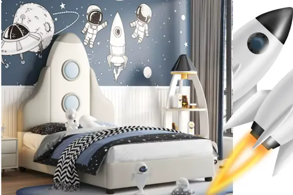 ideias criativas decoração quarto astronauta infantil