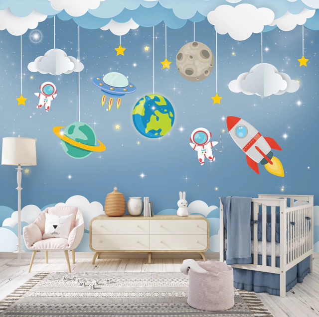 decoração quarto astronauta barato e bonito