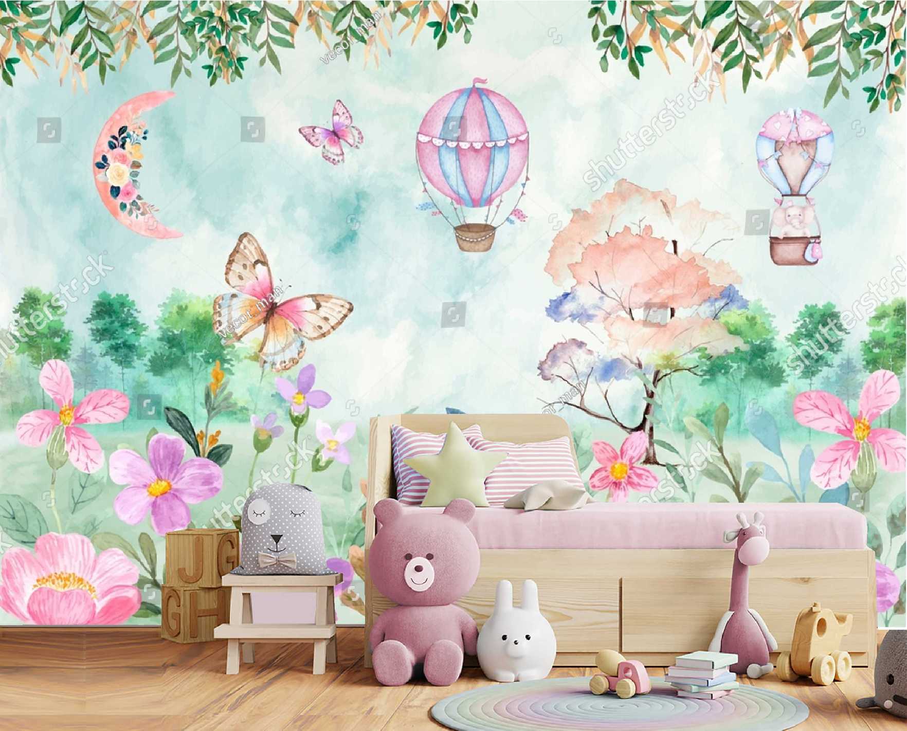 papel de parede jardim encantado vs adesivo