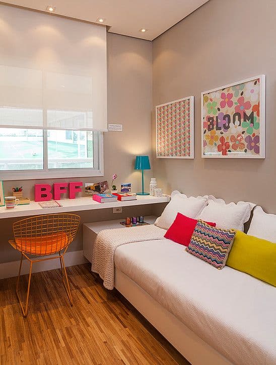 quarto juvenil feminino minimalista ou aesthetic cozy