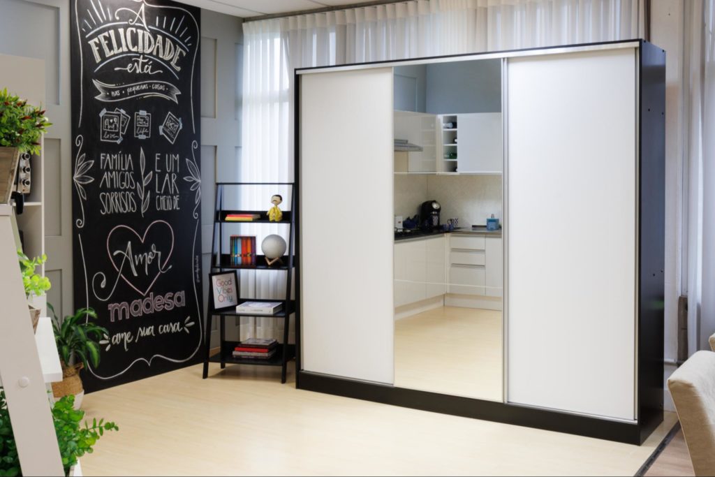 ideias de decoração quarto preto e branco simples