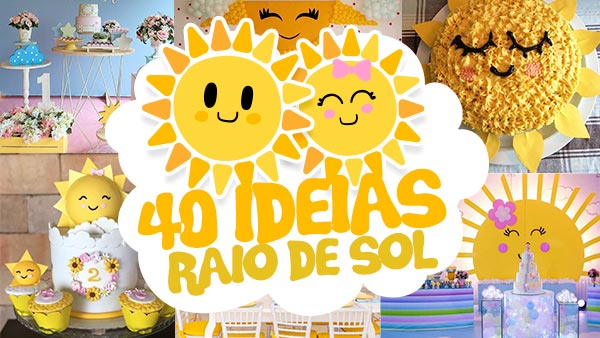 como economizar na decoração raio de sol para festa infantil