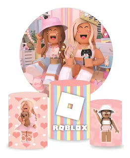 como fazer painel de festa roblox feminino