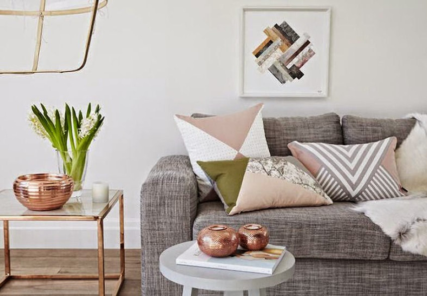 decoração rose gold