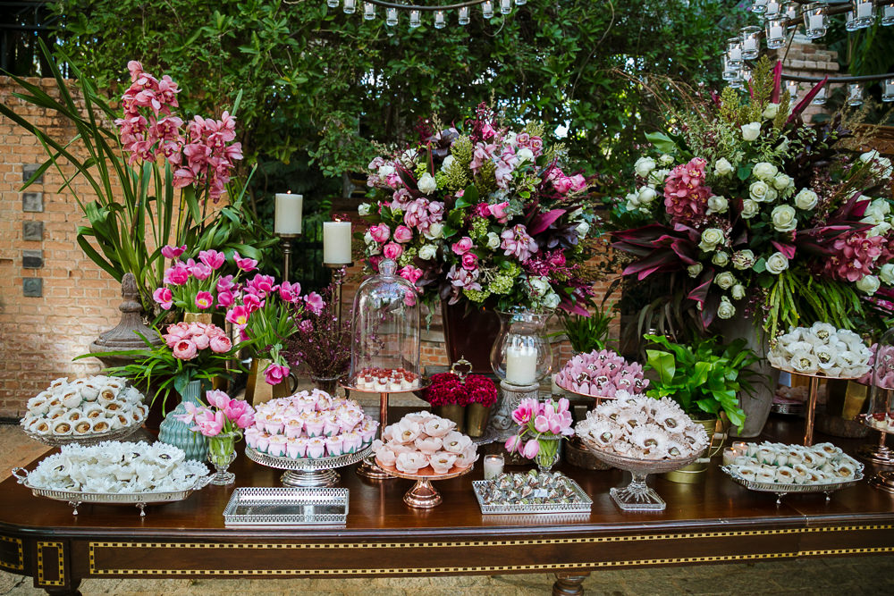 decoração rose gold festa