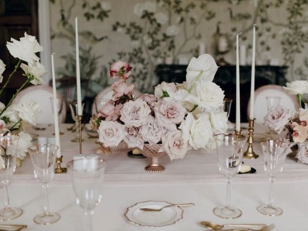 decoração festa rose gold vs dourado