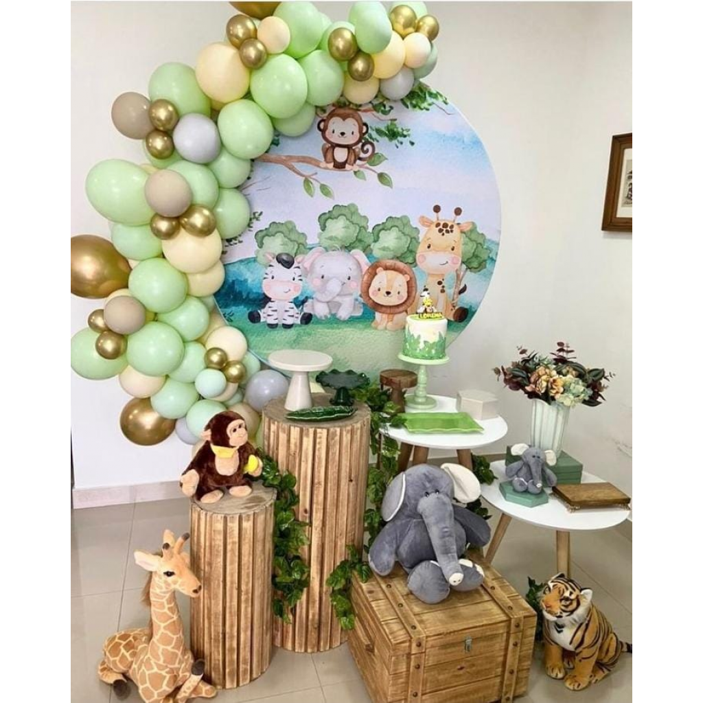 decoração safari 1 ano