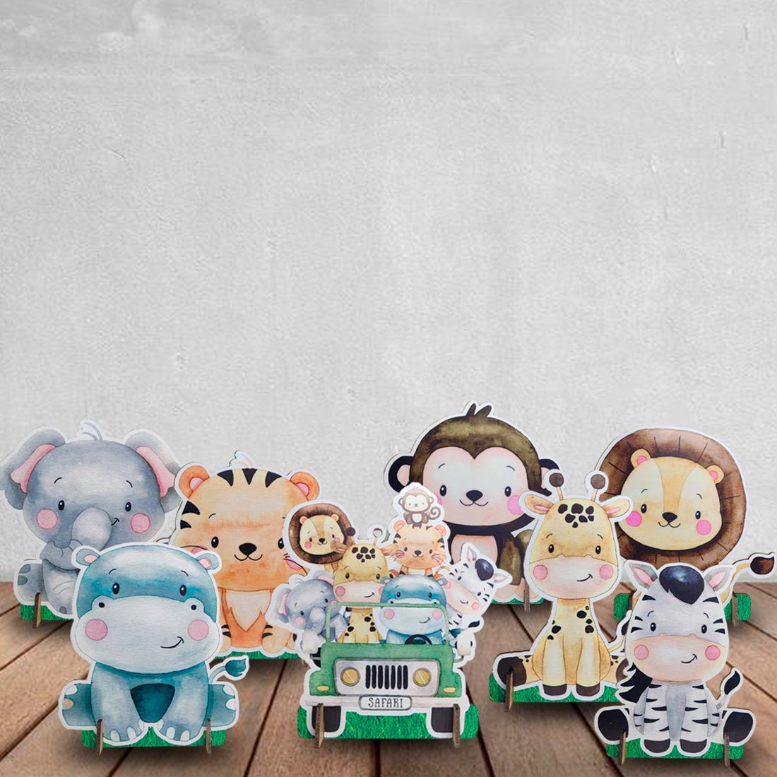 Transforme o Quarto do Bebê com Adesivos de Parede Safari Aquarela
