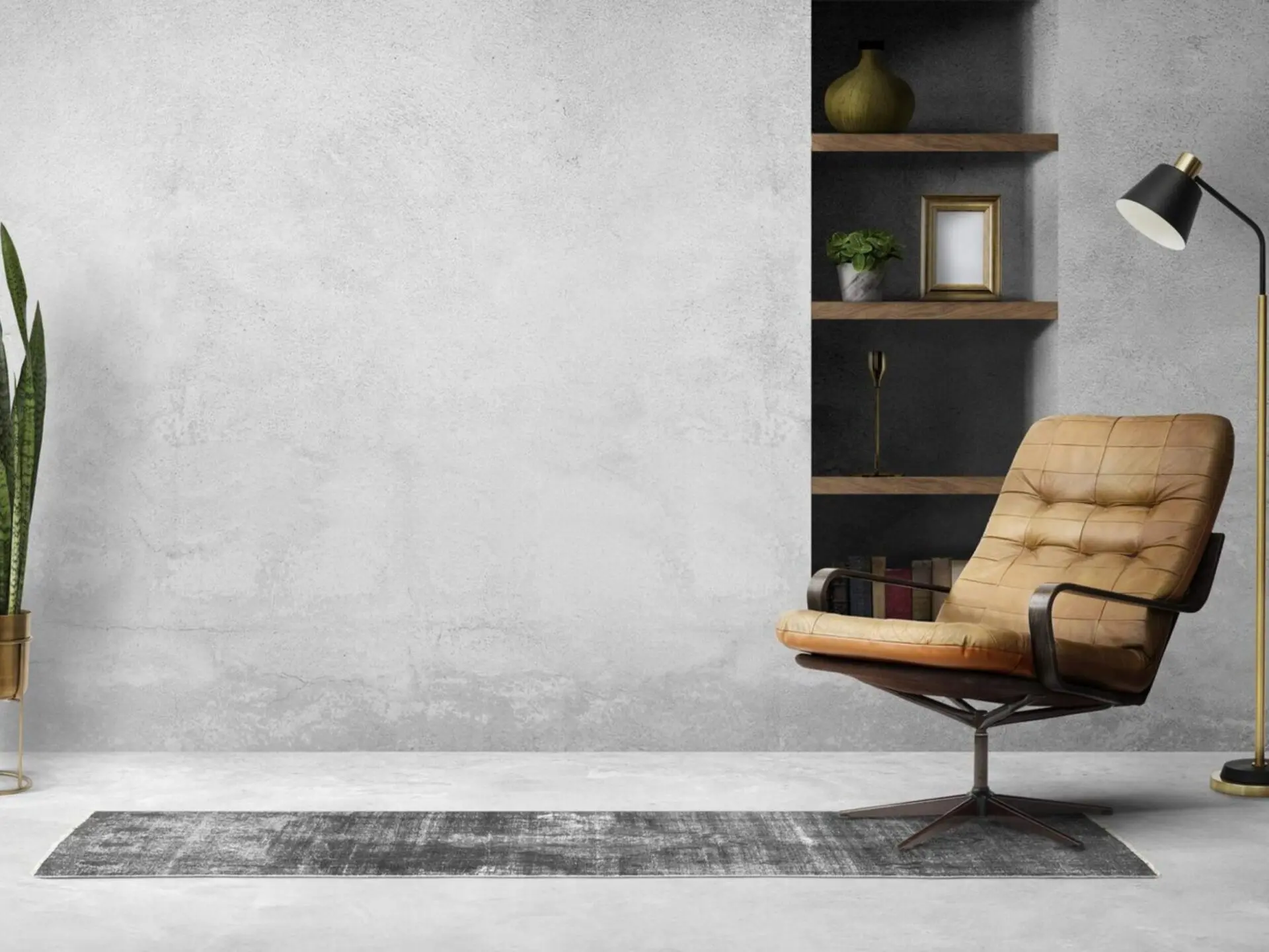 Cimento queimado e madeira: A combinação perfeita para uma sala aconchegante