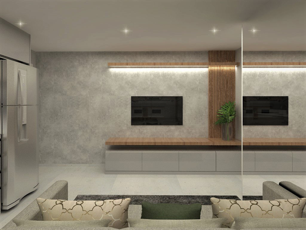 Estilo industrial na sala: Como usar o cimento queimado para um visual autêntico