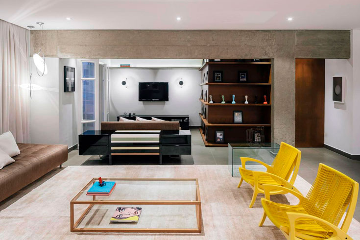 iluminação estratégica sala comprida e estreita