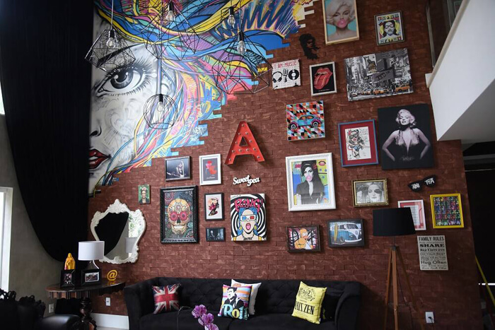 ideias criativas decoração sala de artes