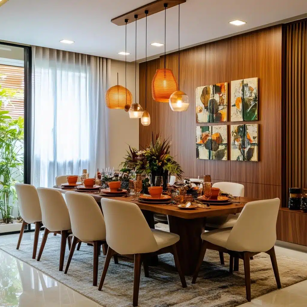 decoração sala de jantar moderna
