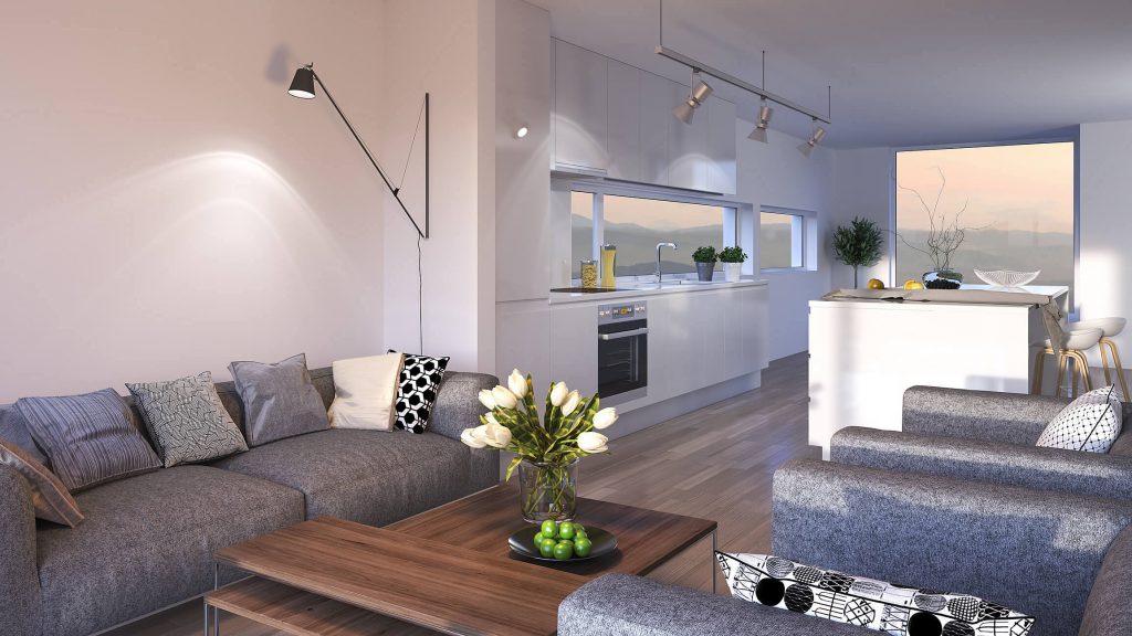 como escolher cores claras para cozinha pequena