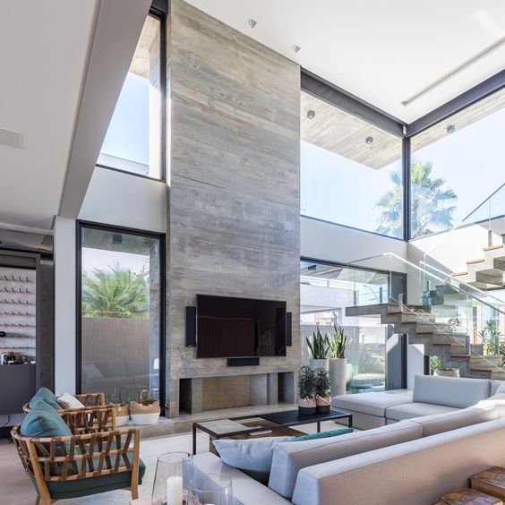 Mobiliário Estratégico para Salas Amplas com Pé-Direito Duplo