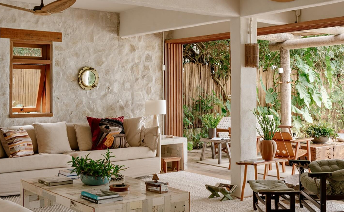 decoração sala rustica moderna