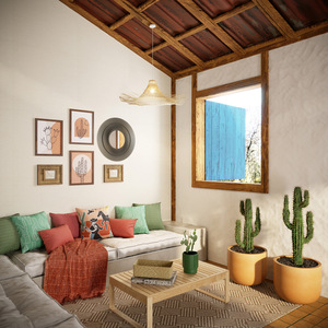 decoração sala rustica moderna