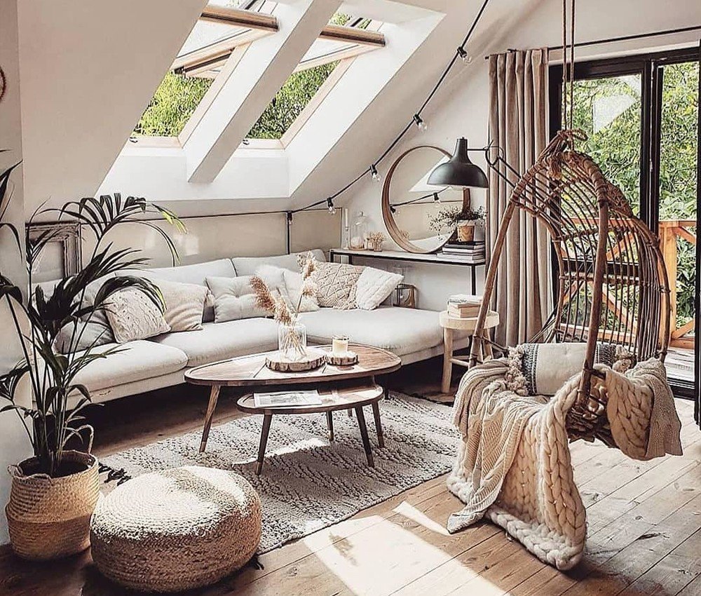 sala rustica moderna ou industrial