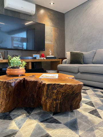 sala rustica moderna ou industrial