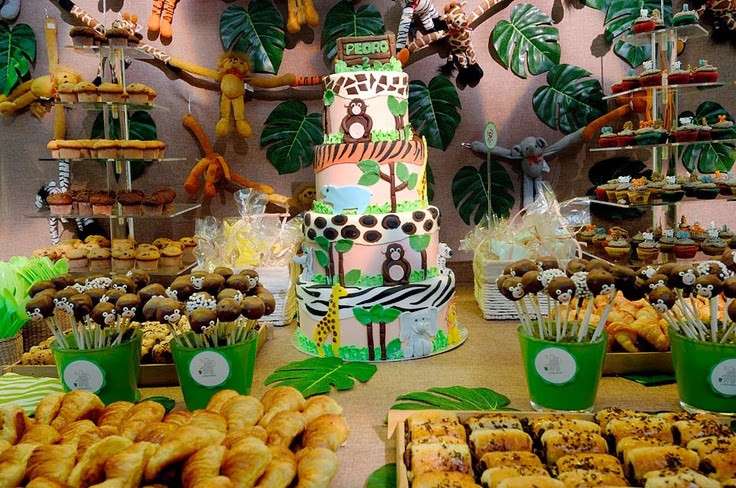 ideias criativas decoração festa selva infantil