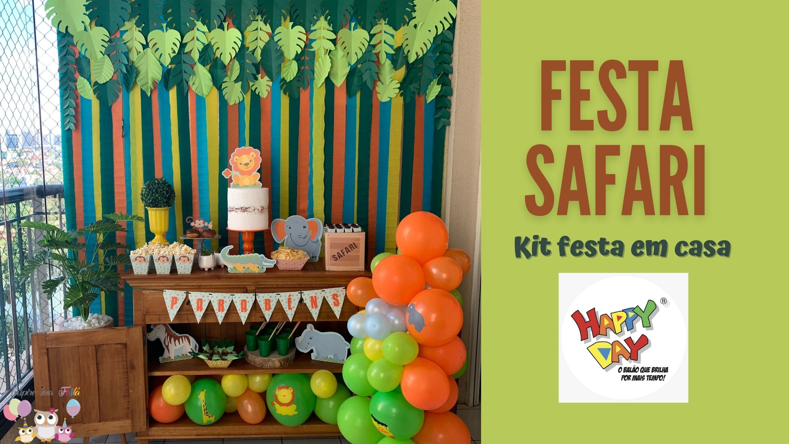 decoração festa selva baby versus safari chic