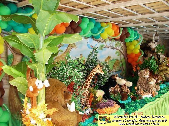 decoração selva festa infantil