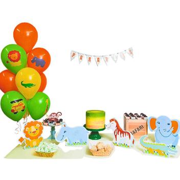 decoração festa selva baby versus safari chic