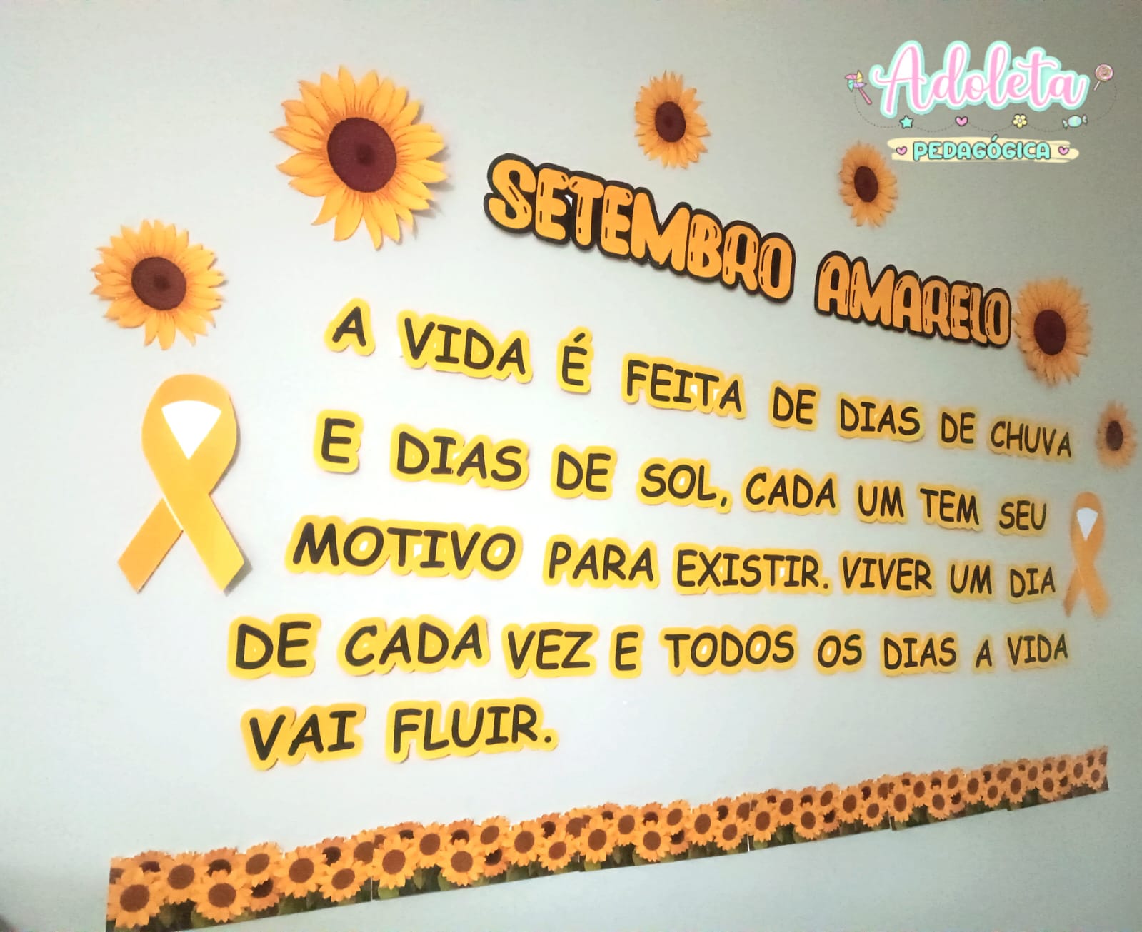 ideias de decoração setembro amarelo para escolas