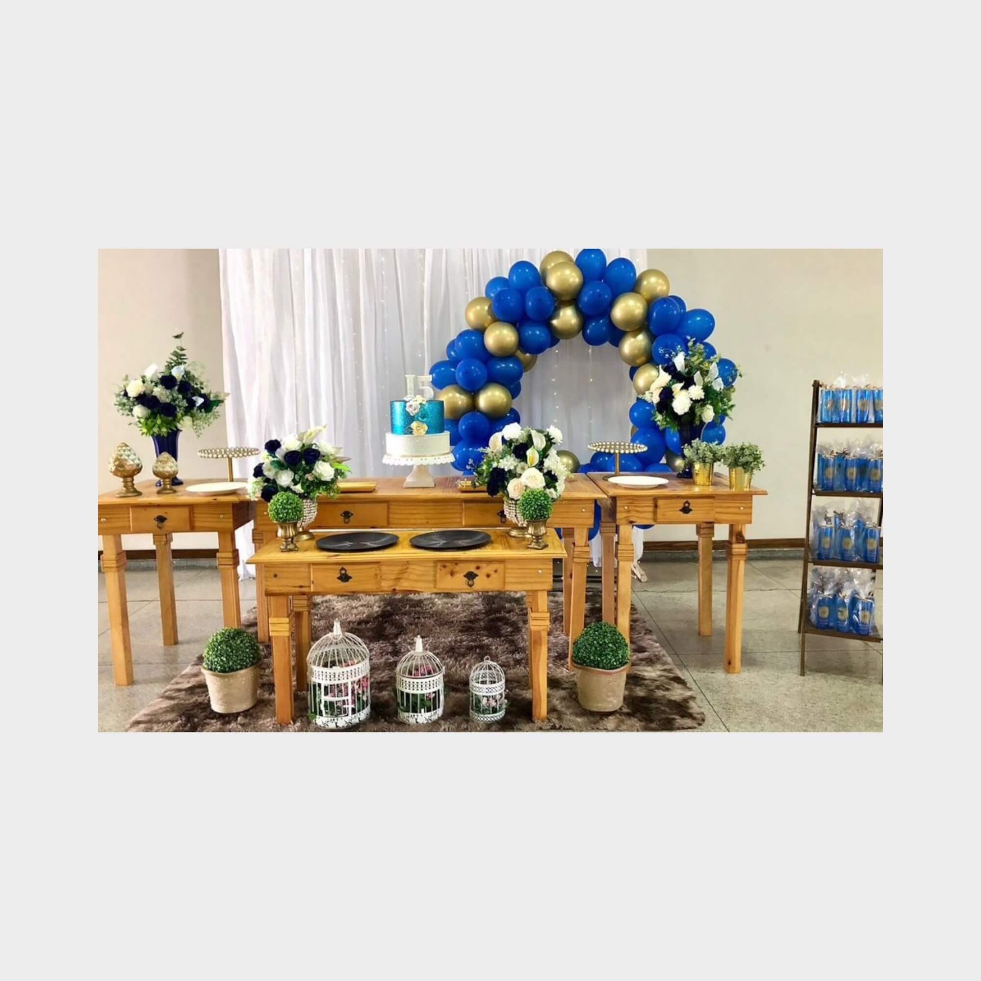 decoração simples azul