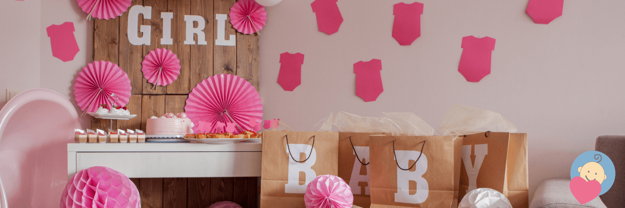 ideias de decoração simples para chá de fraldas de menina