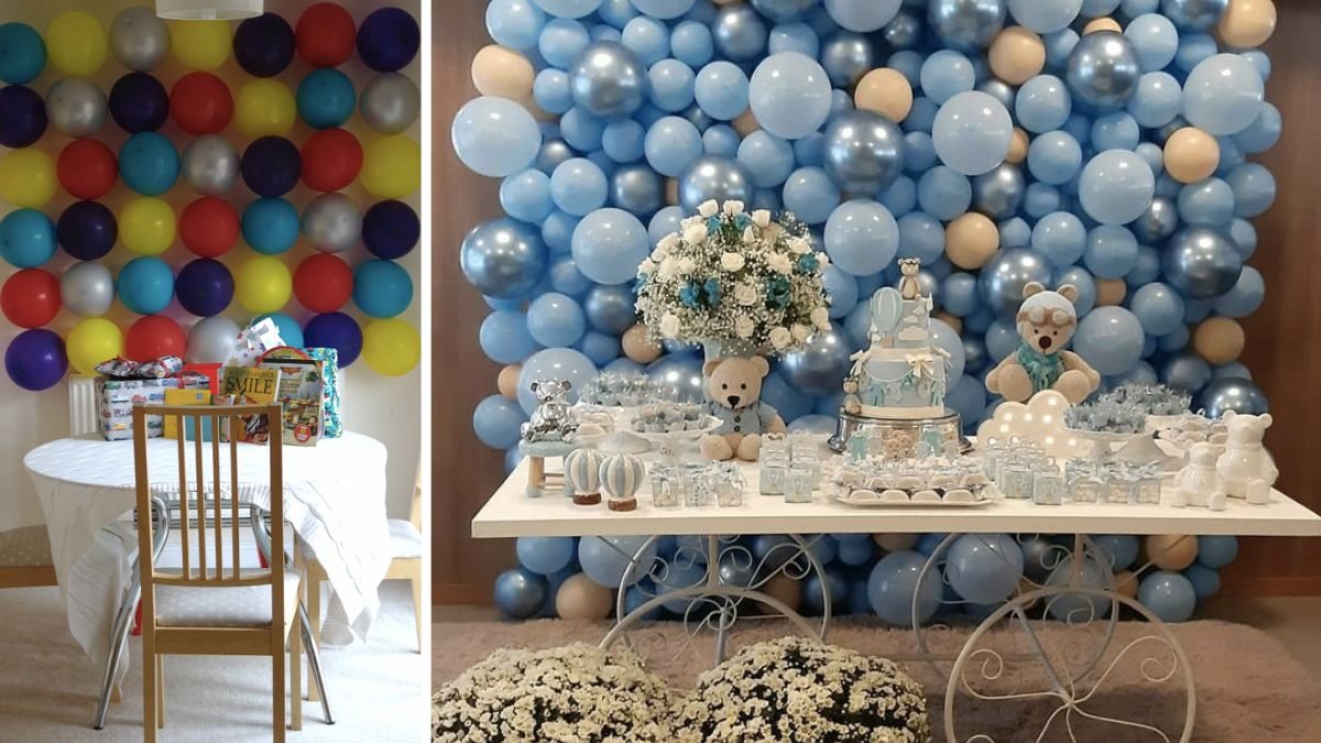ideias criativas decoração simples balão parede