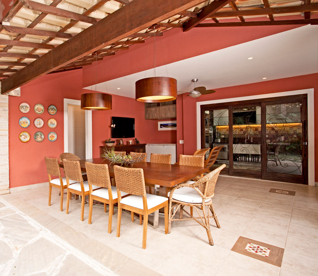 decoração simples de area gourmet