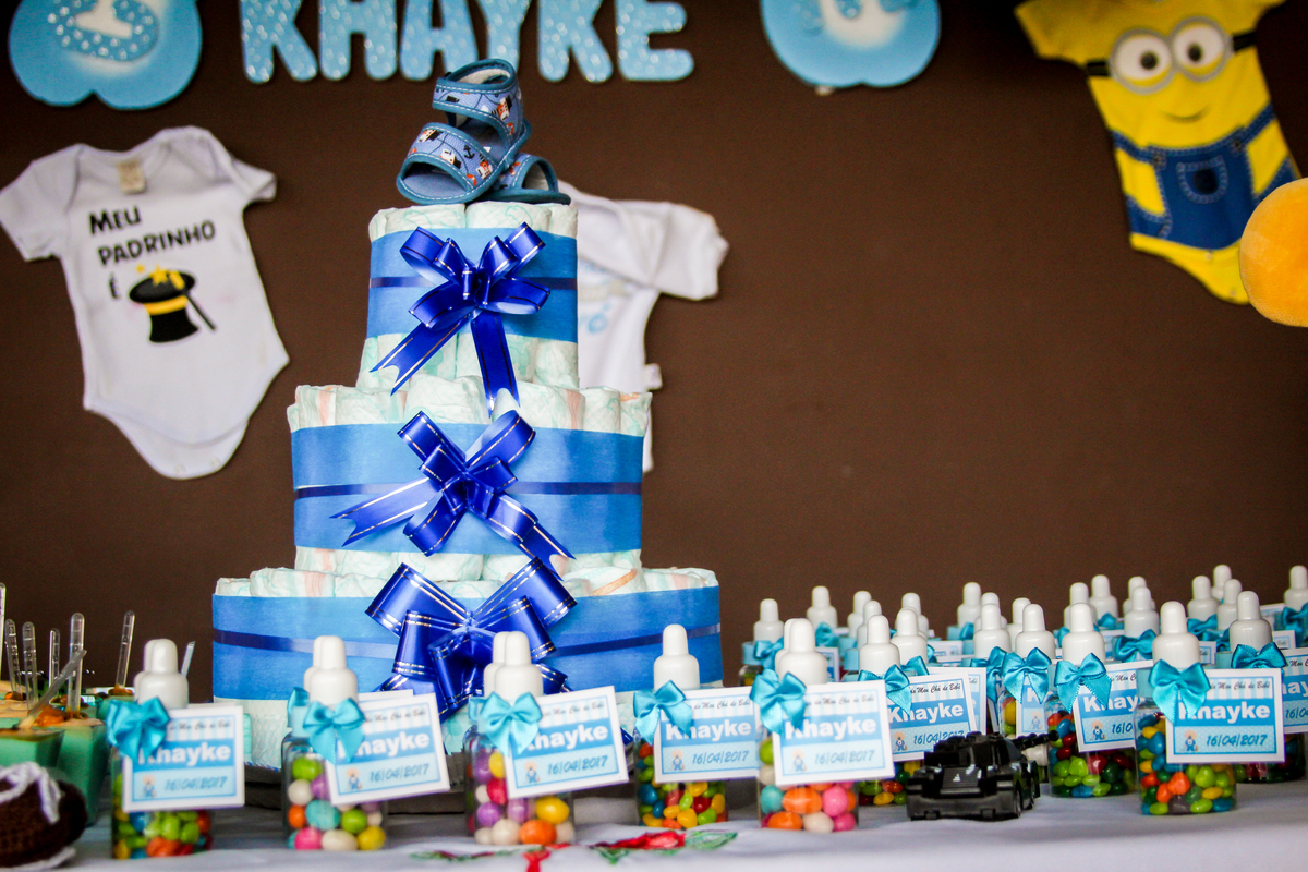 decoração cha de fraldas DIY versus kits prontos qual escolher