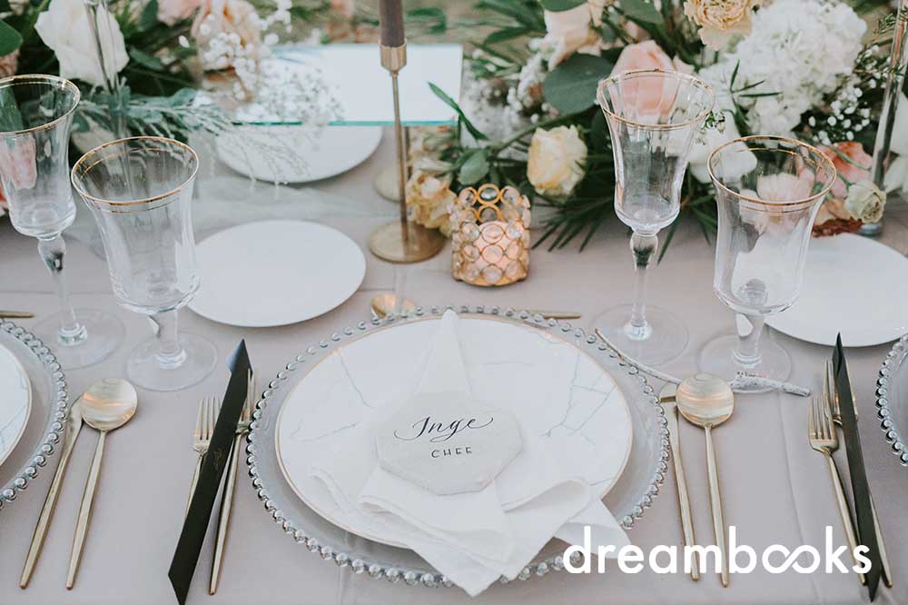 decoração simples de mesa