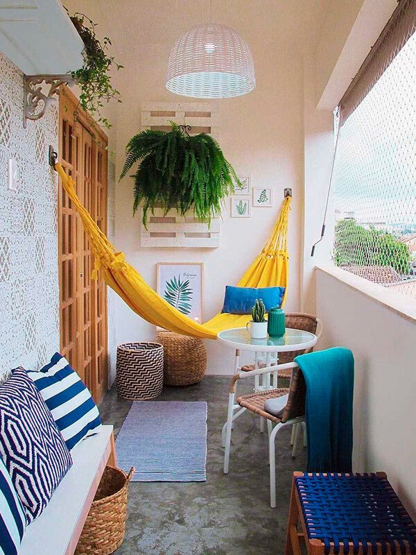 ideias de decoração simples para varanda pequena