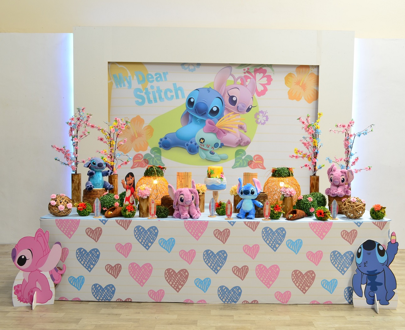 decoração simples do stitch