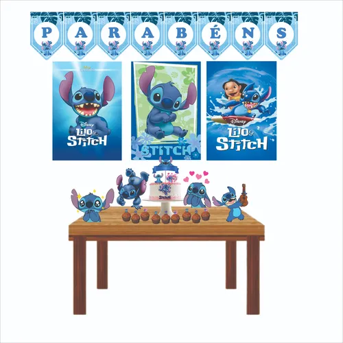 decoração simples do stitch