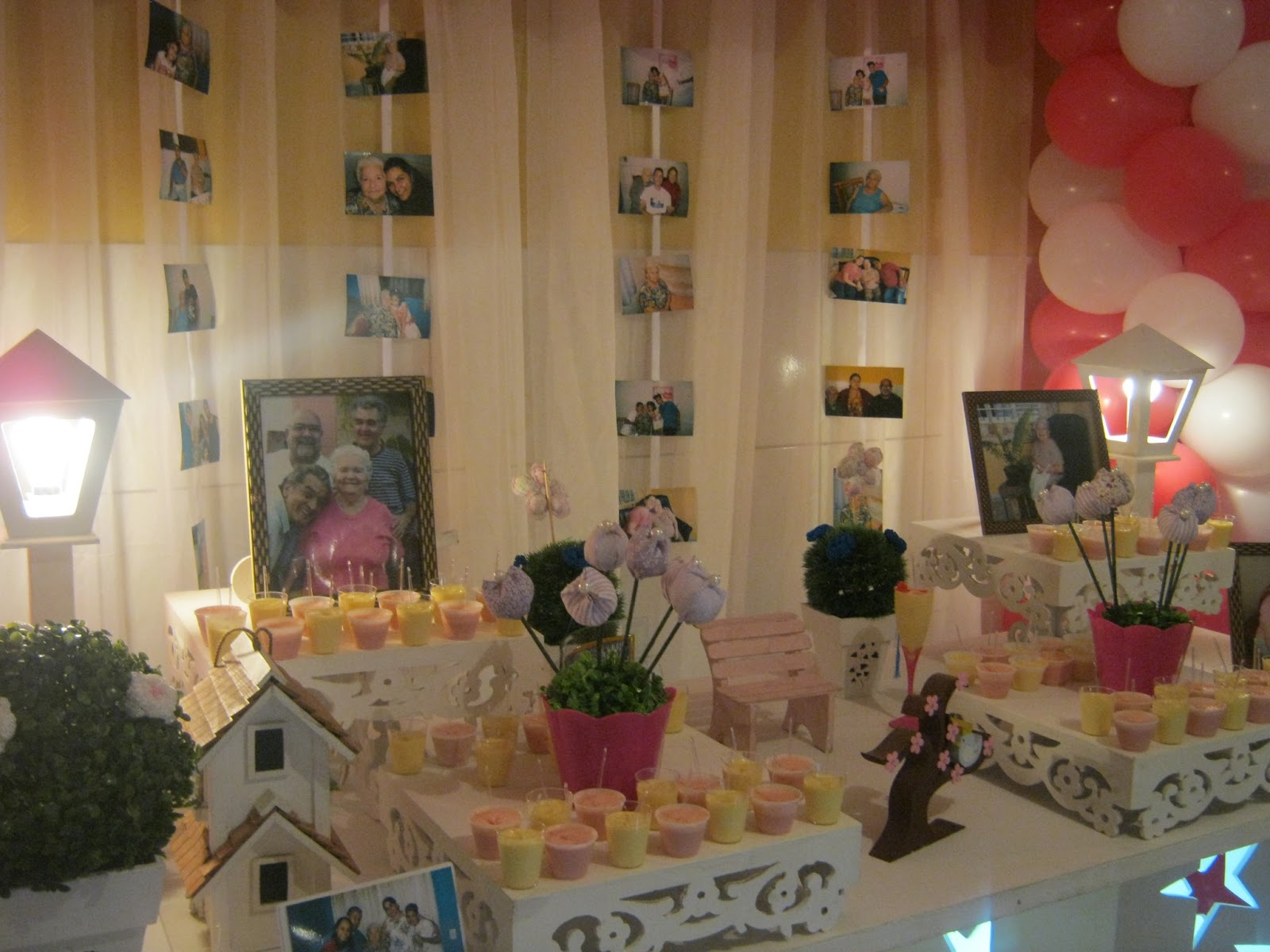 decoração simples festa de 80 anos da vovó